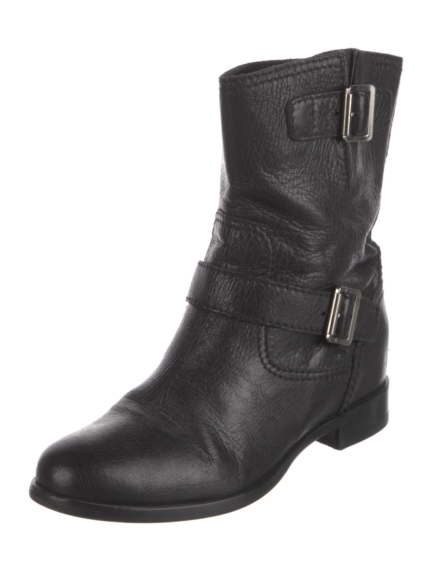 Prada Leather Moto Boots