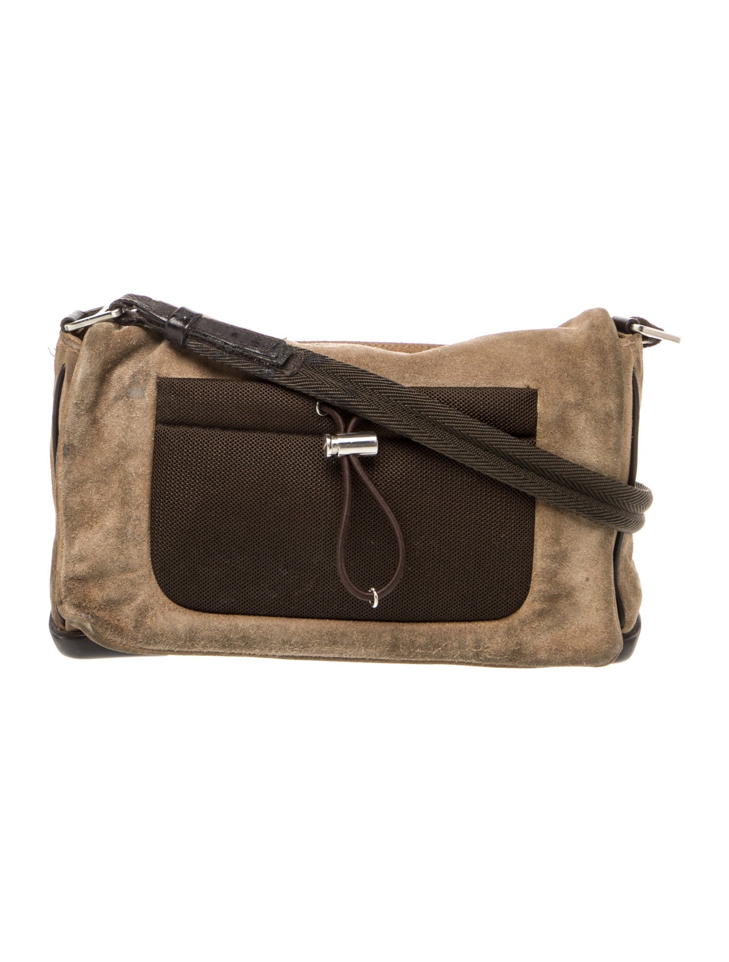 Prada Scamosciato Suede Shoulder Bag