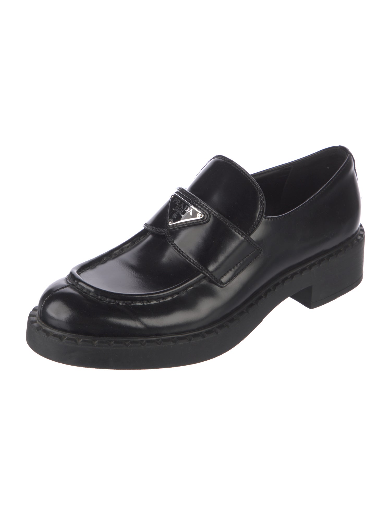 Prada Leather Dress Loafers