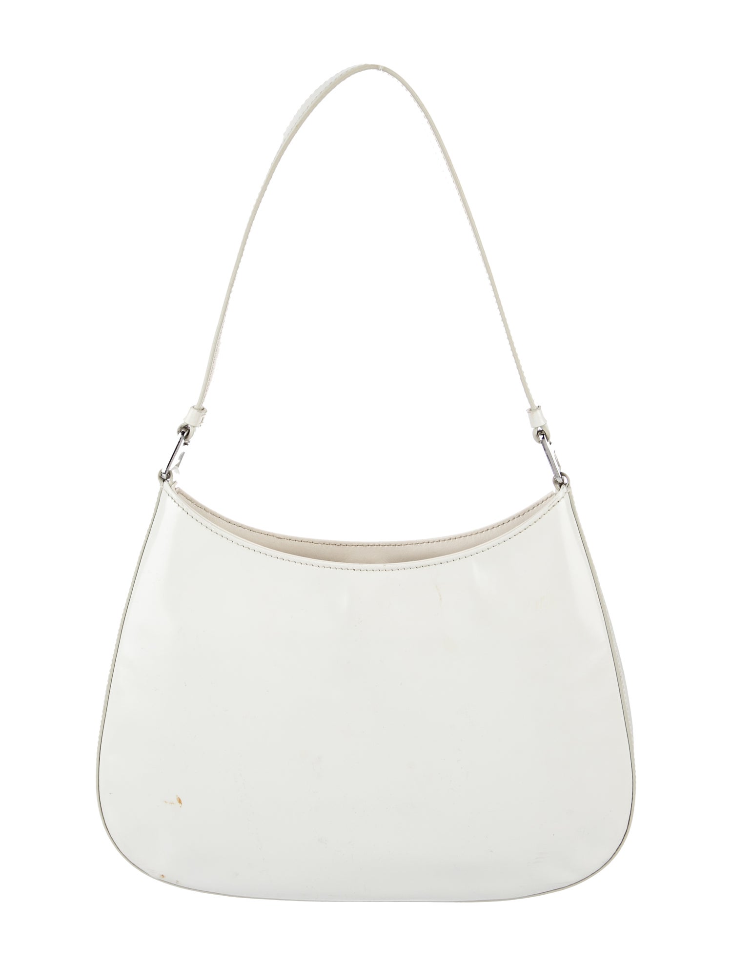Prada Enameled Metal Triangle Cleo