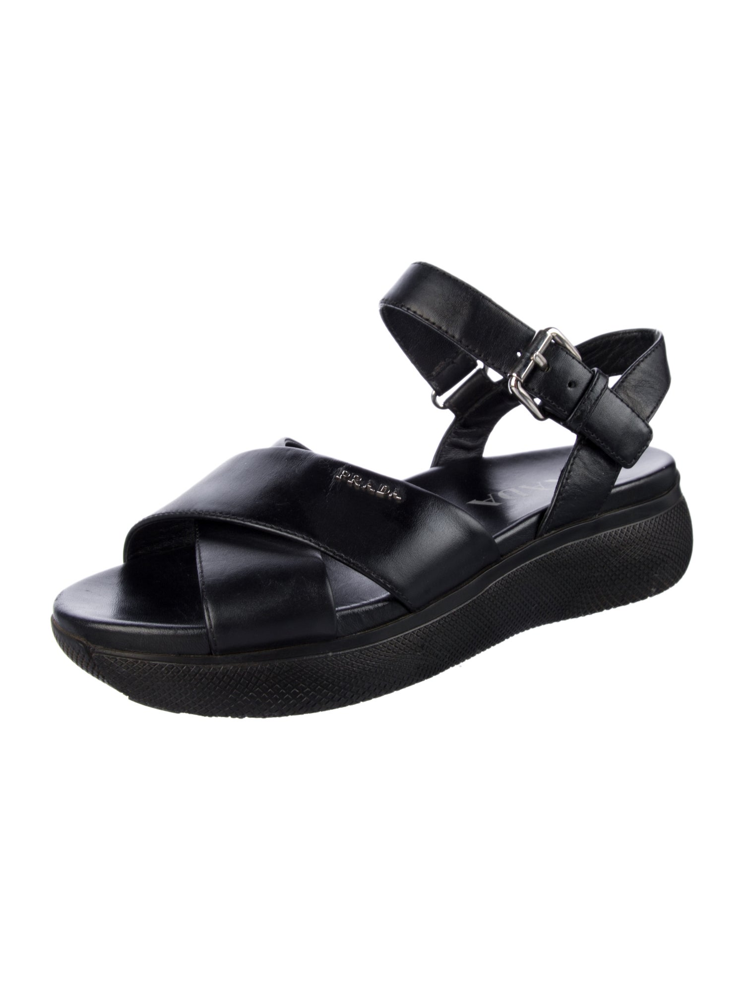 Prada Leather Gladiator Sandals