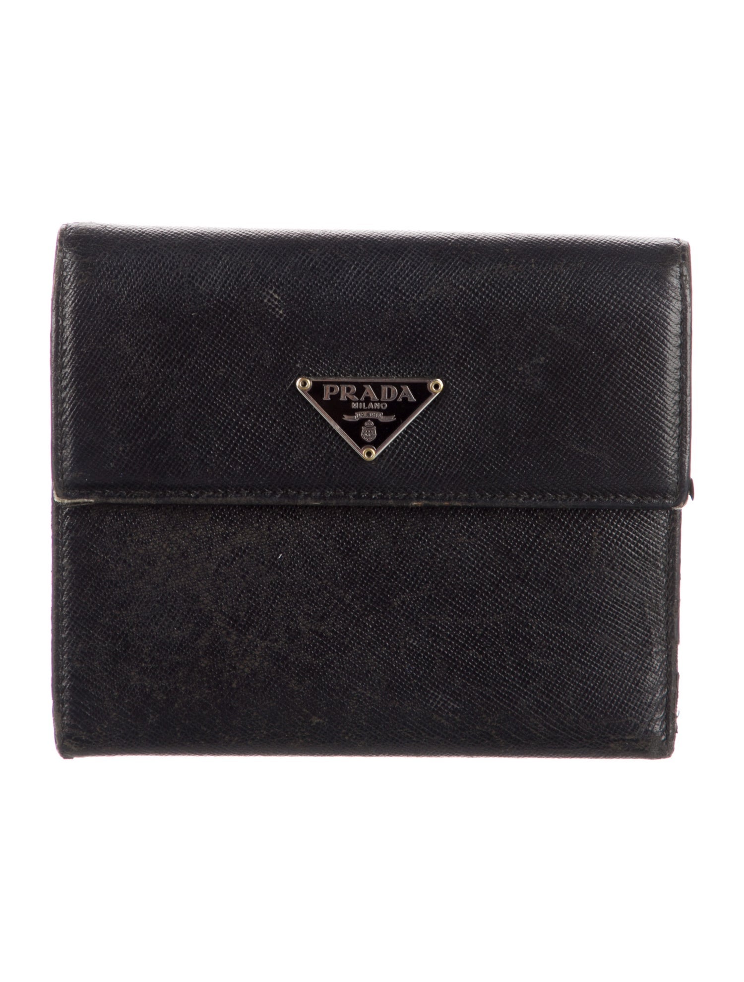 Prada Saffiano Lux Leather Compact Wallet