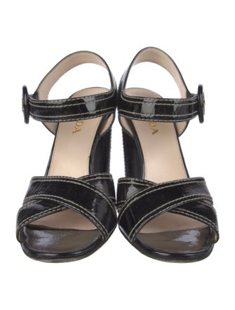 Prada Patent Leather Sandals