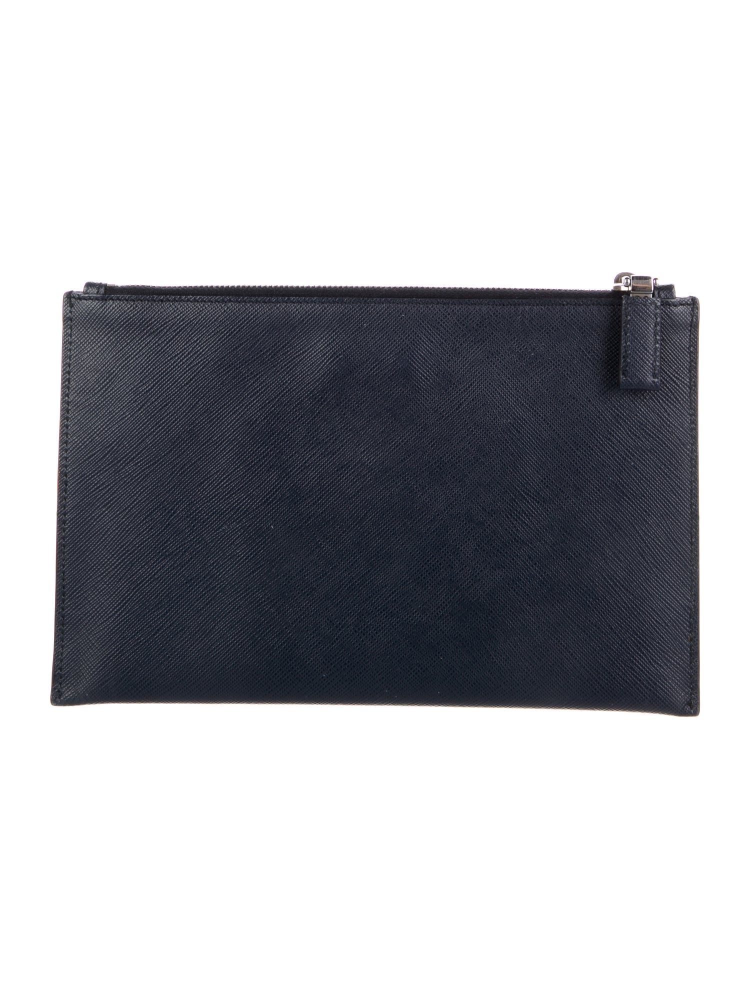 Prada Enameled Metal Triangle Portfolio