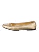 Prada Leather Bow Accents Ballet Flats