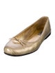Prada Leather Bow Accents Ballet Flats