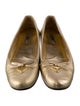 Prada Leather Bow Accents Ballet Flats