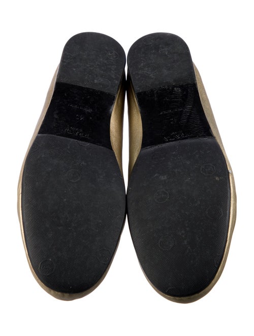 Prada Leather Bow Accents Ballet Flats