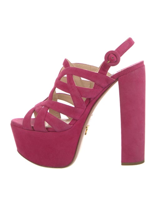 Prada Suede T-Strap Pumps