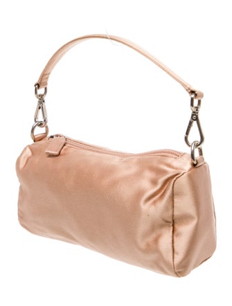 Prada Enameled Metal Triangle Top Handle Bag