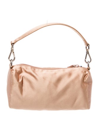 Prada Enameled Metal Triangle Top Handle Bag