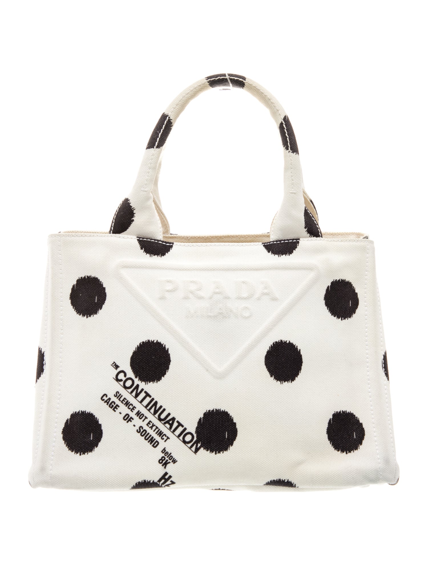 Prada Enameled Metal Triangle Top Handle Bag