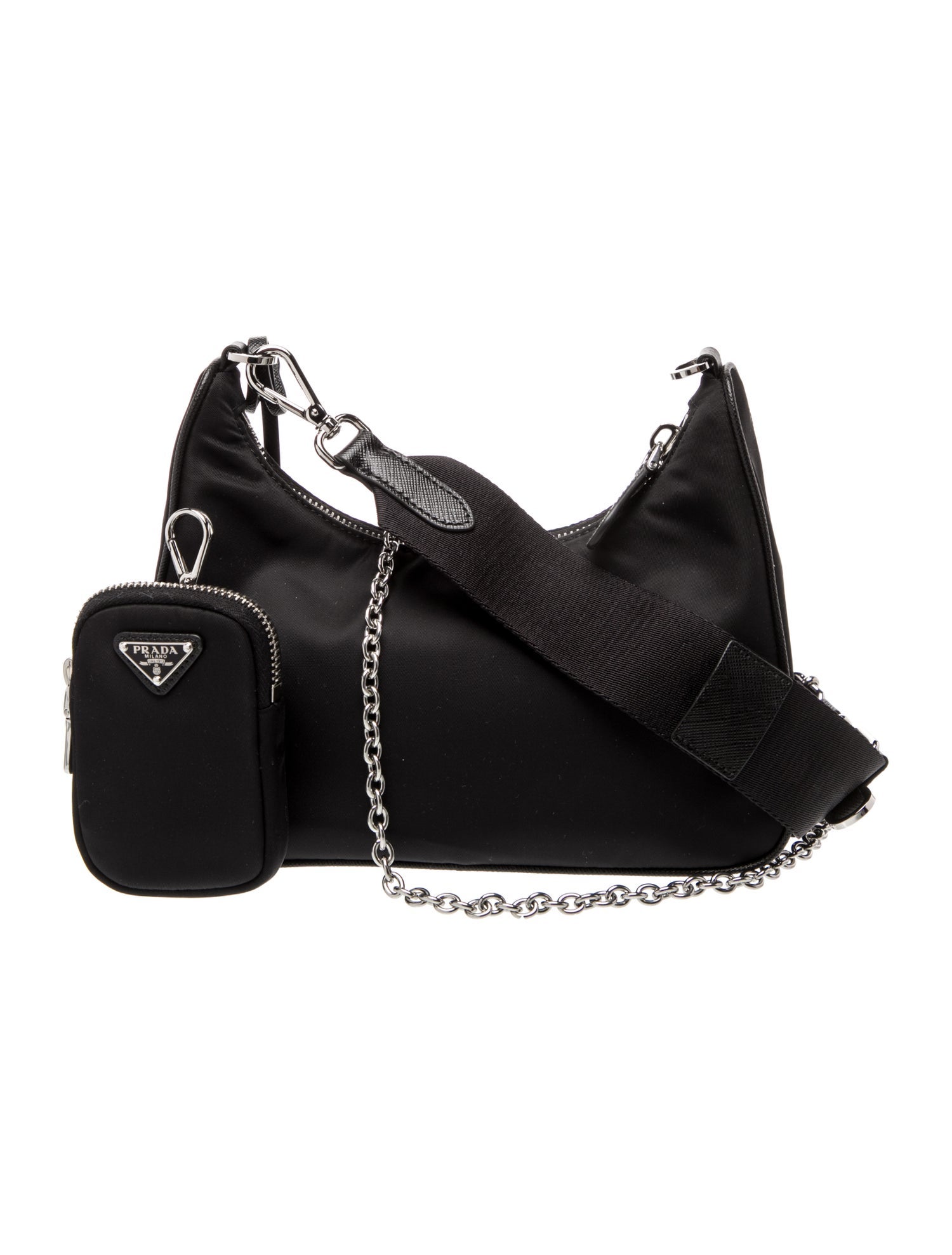 Prada Tessuto Nylon Re-Edition 2005 w/ Tags Black Shoulder Bags - Main Image