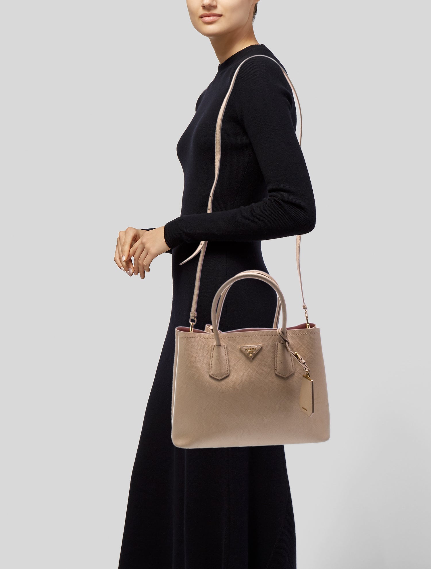 Prada Saffiano Leather Double Tote Medium