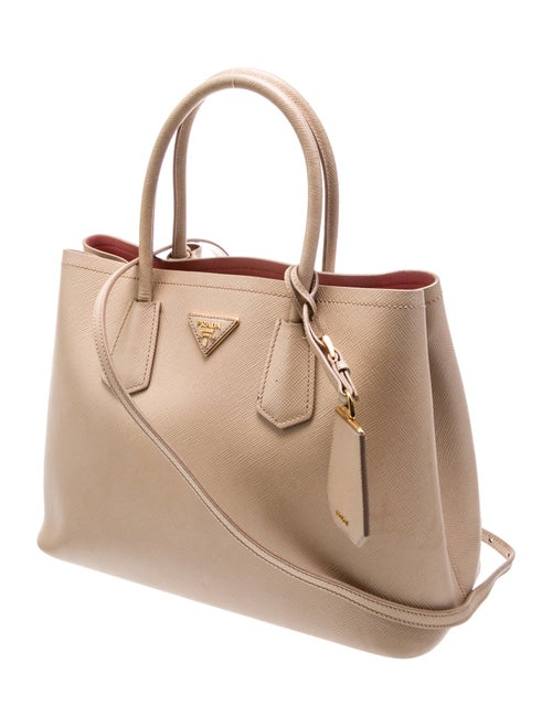 Prada Saffiano Leather Double Tote Medium
