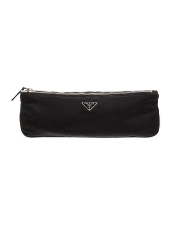 Prada Enameled Metal Triangle Clutch