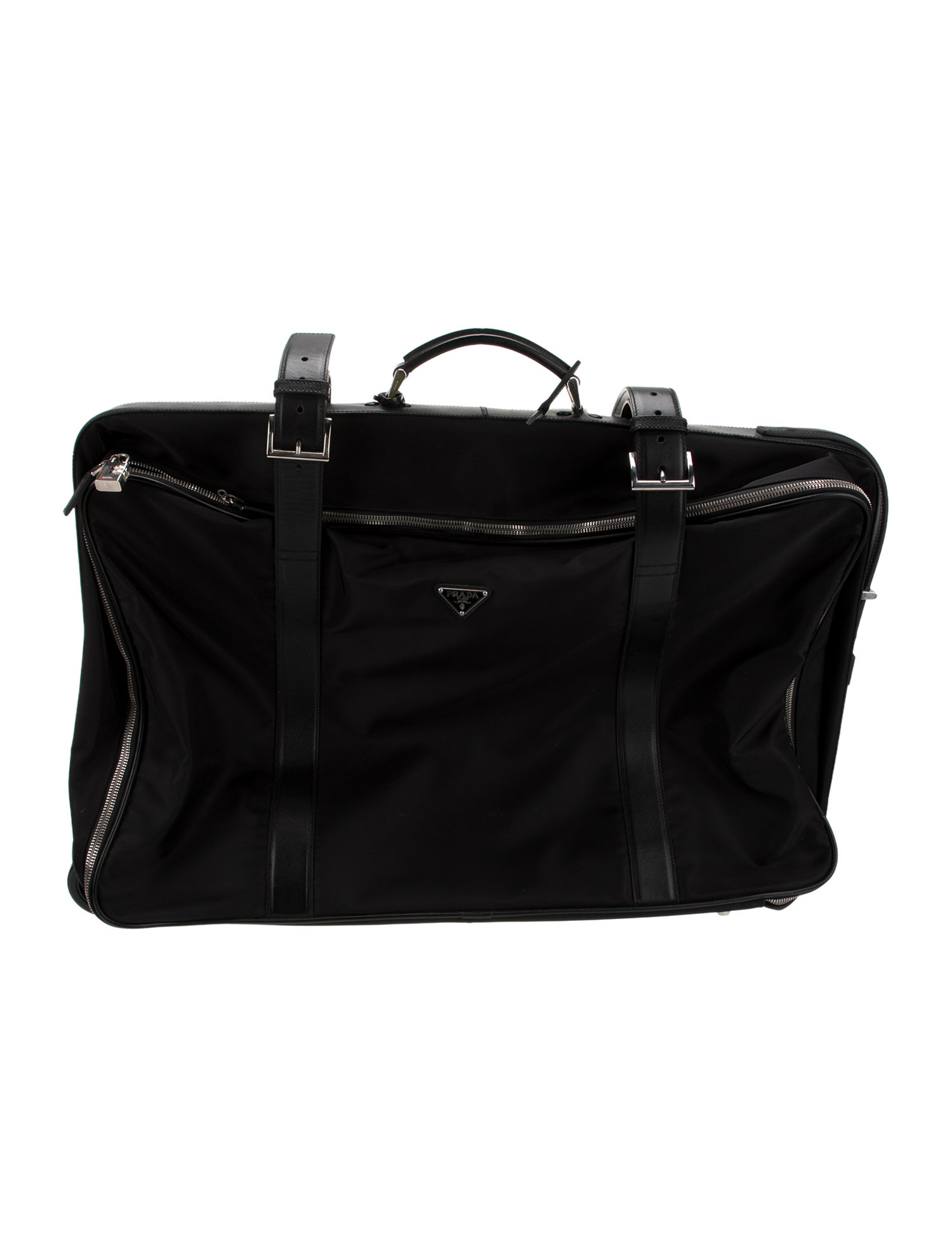 Prada Prada Tessuto Nylon Saffiano Rolling Duffle