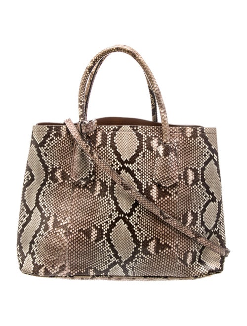 Prada Enameled Metal Triangle Double Bag Medium