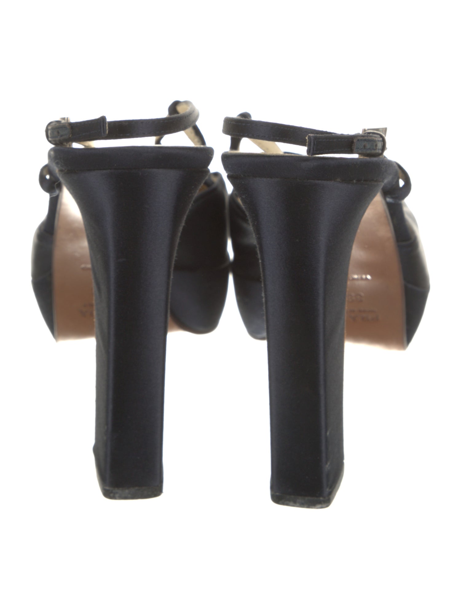 Prada Satin Leather Trim Embellishment Pumps