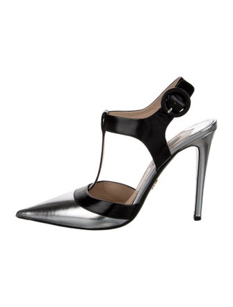 Prada Leather T-Strap Pumps