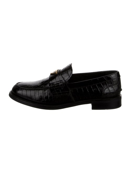 Prada Embossed Leather Loafers