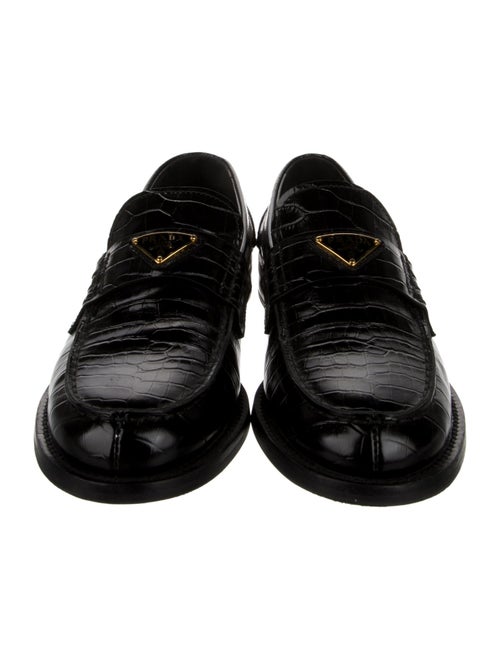Prada Embossed Leather Loafers