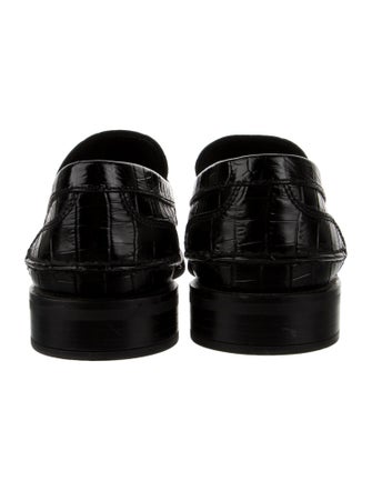 Prada Embossed Leather Loafers