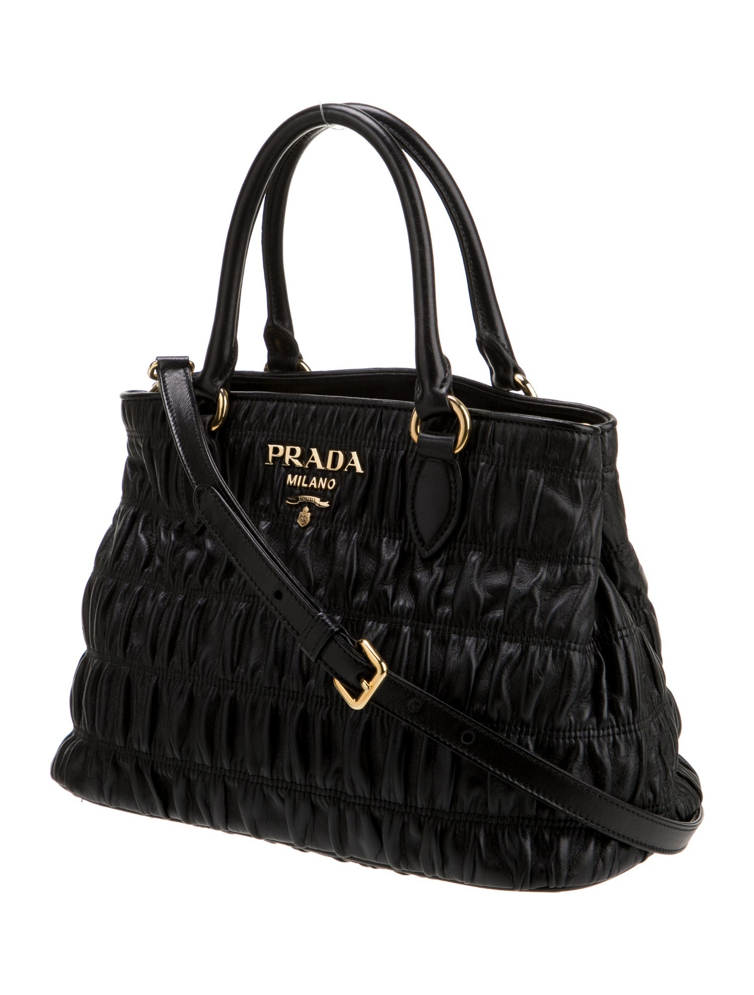 Prada Nappa Gaufre Leather Top Handle Bag