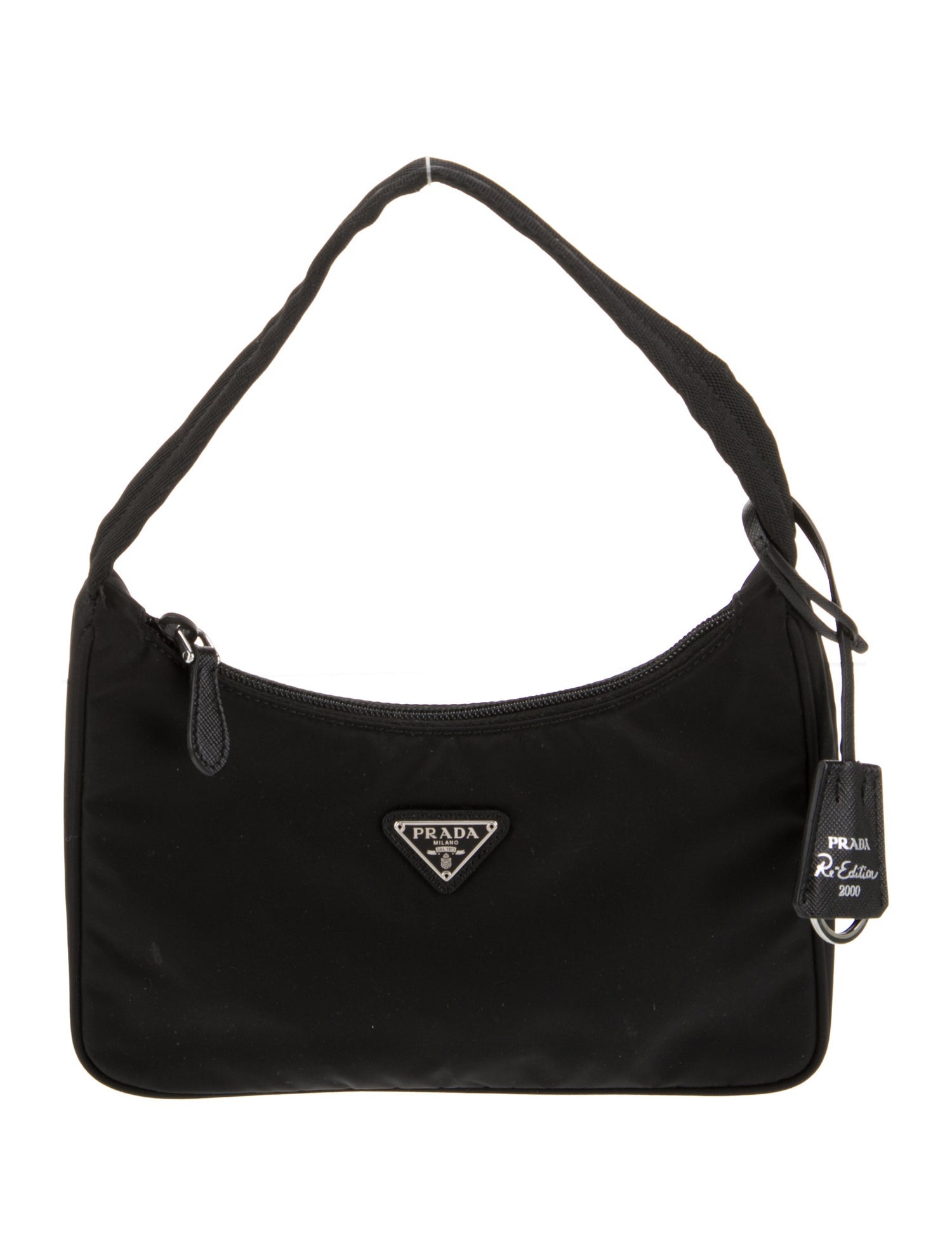 Prada Enameled Metal Triangle Re-Edition 2000