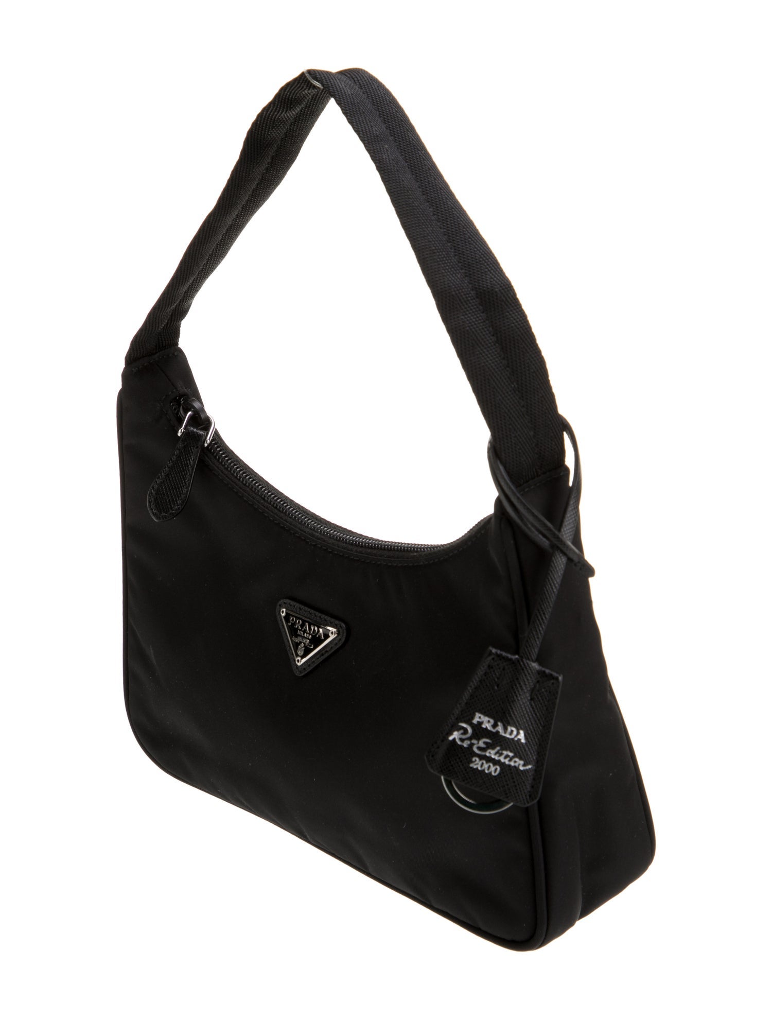 Prada Enameled Metal Triangle Re-Edition 2000