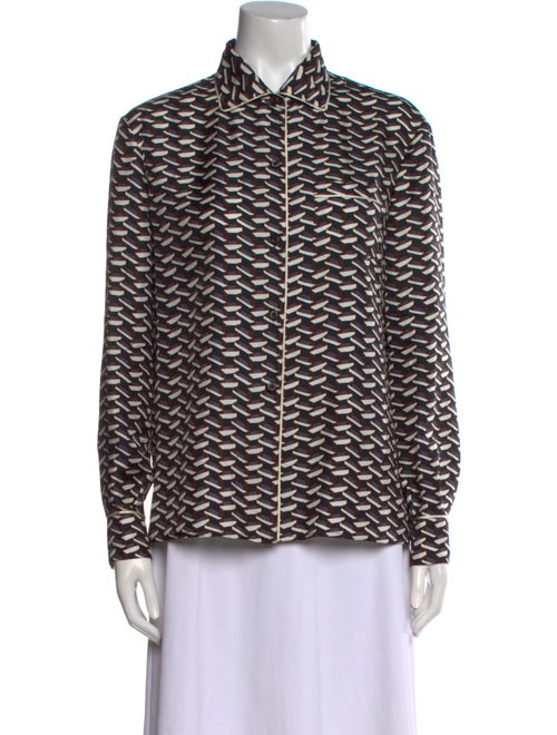 Prada 2014 Silk Button-Up Top