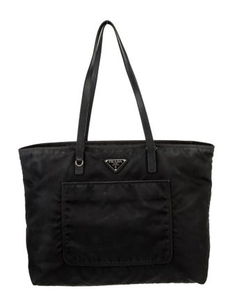 Prada Enameled Metal Triangle Tote