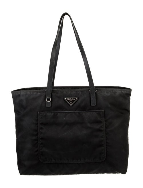 Prada Enameled Metal Triangle Tote