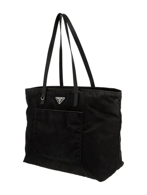 Prada Enameled Metal Triangle Tote