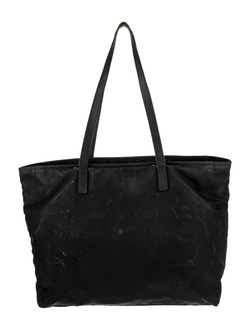 Prada Enameled Metal Triangle Tote