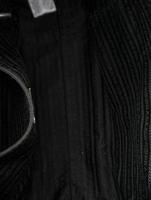 Prada Enameled Metal Triangle Tote