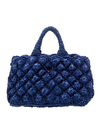 Prada Raffia Grass Top Handle Bag
