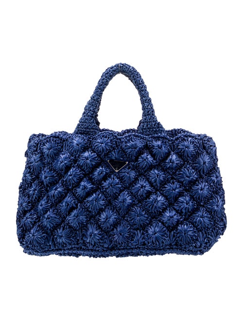 Prada Raffia Grass Top Handle Bag