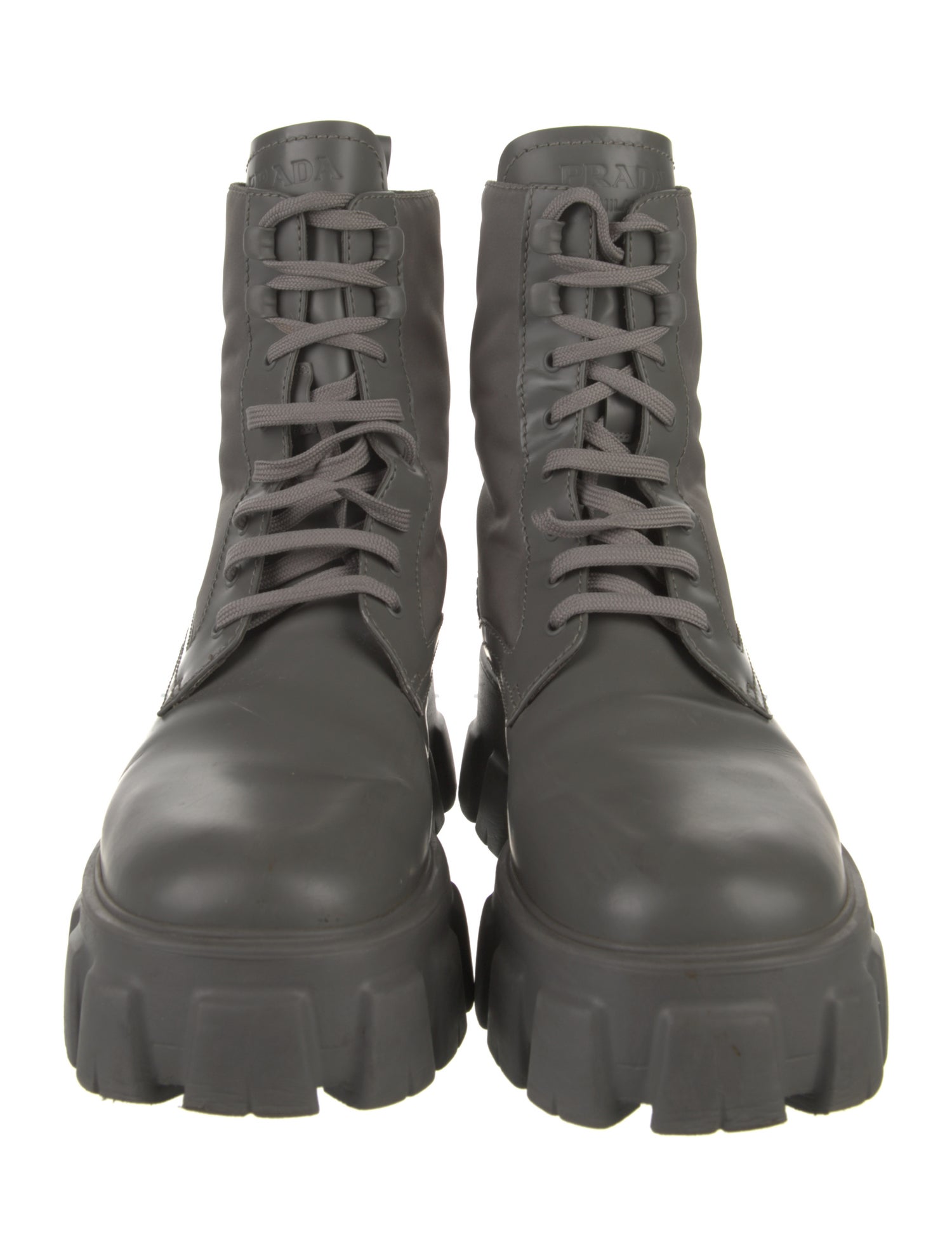 Prada Leather Combat Boots