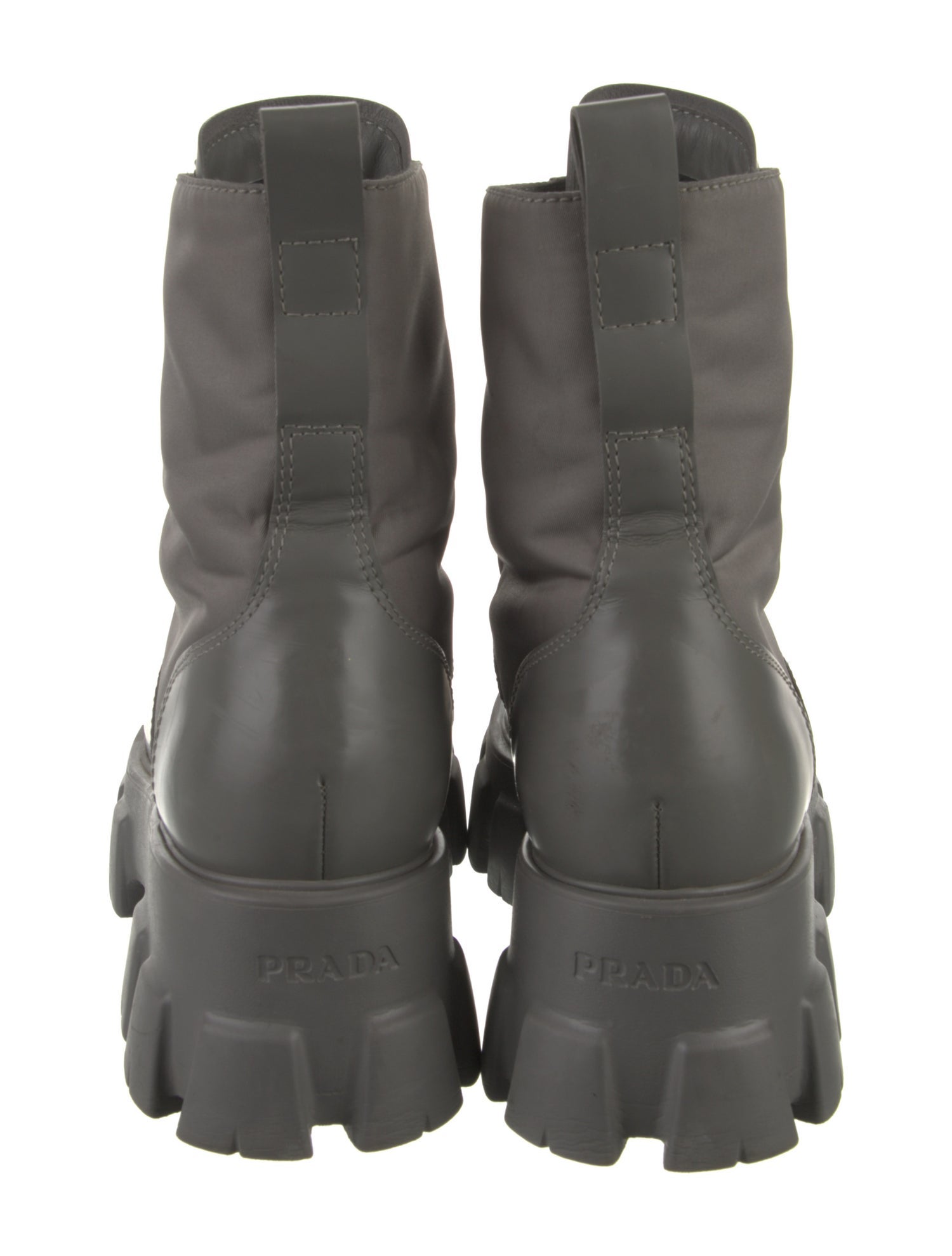 Prada Leather Combat Boots