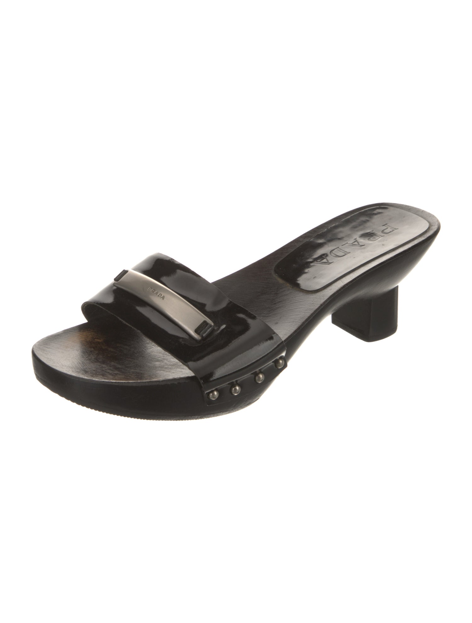 Prada Patent Leather Slides