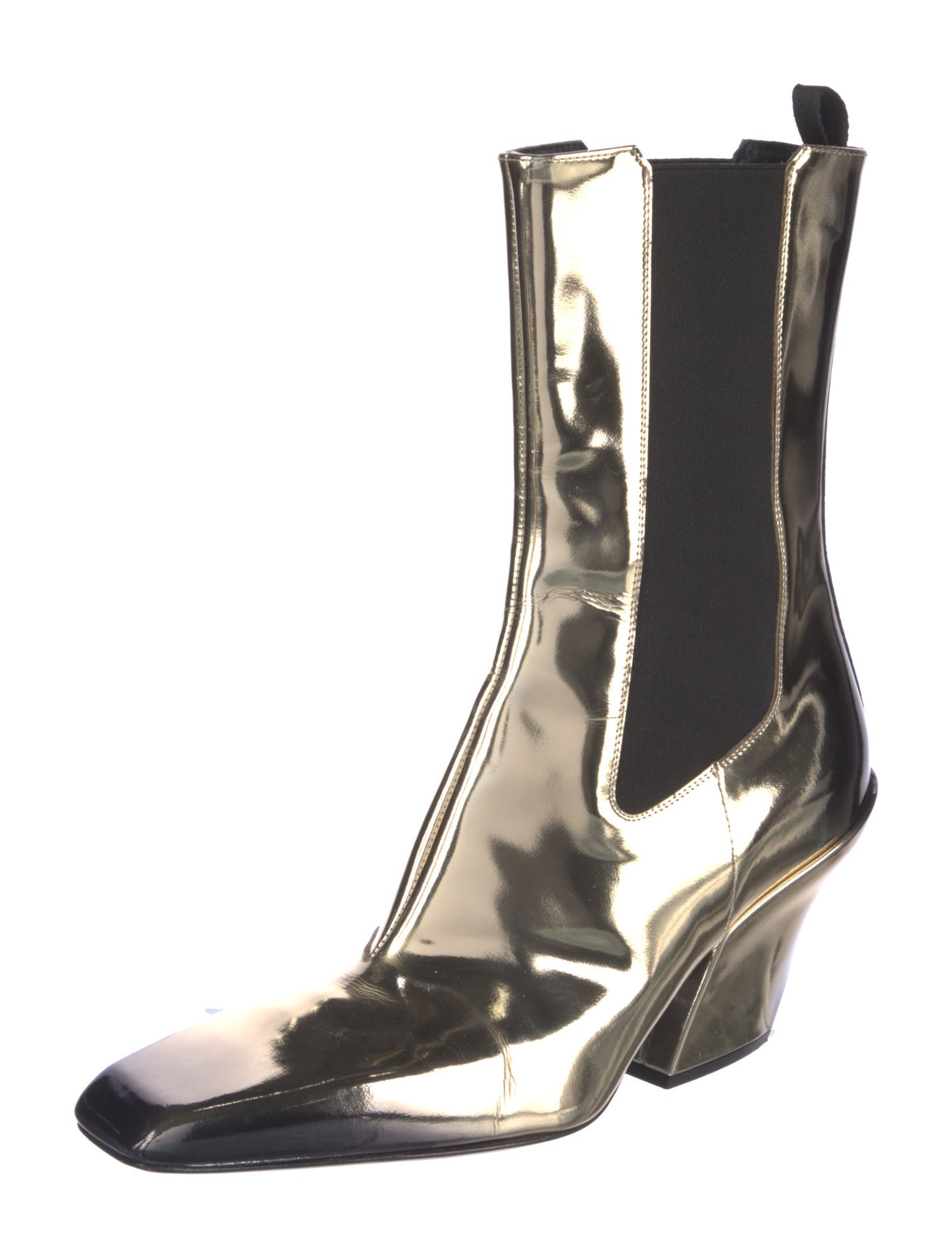 Prada Patent Leather Chelsea Boots