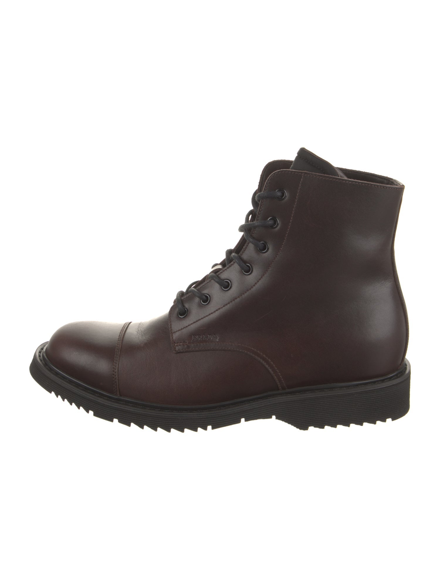 Prada Leather Combat Boots