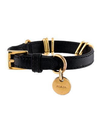 Prada Saffiano Leather Wrap Bracelet