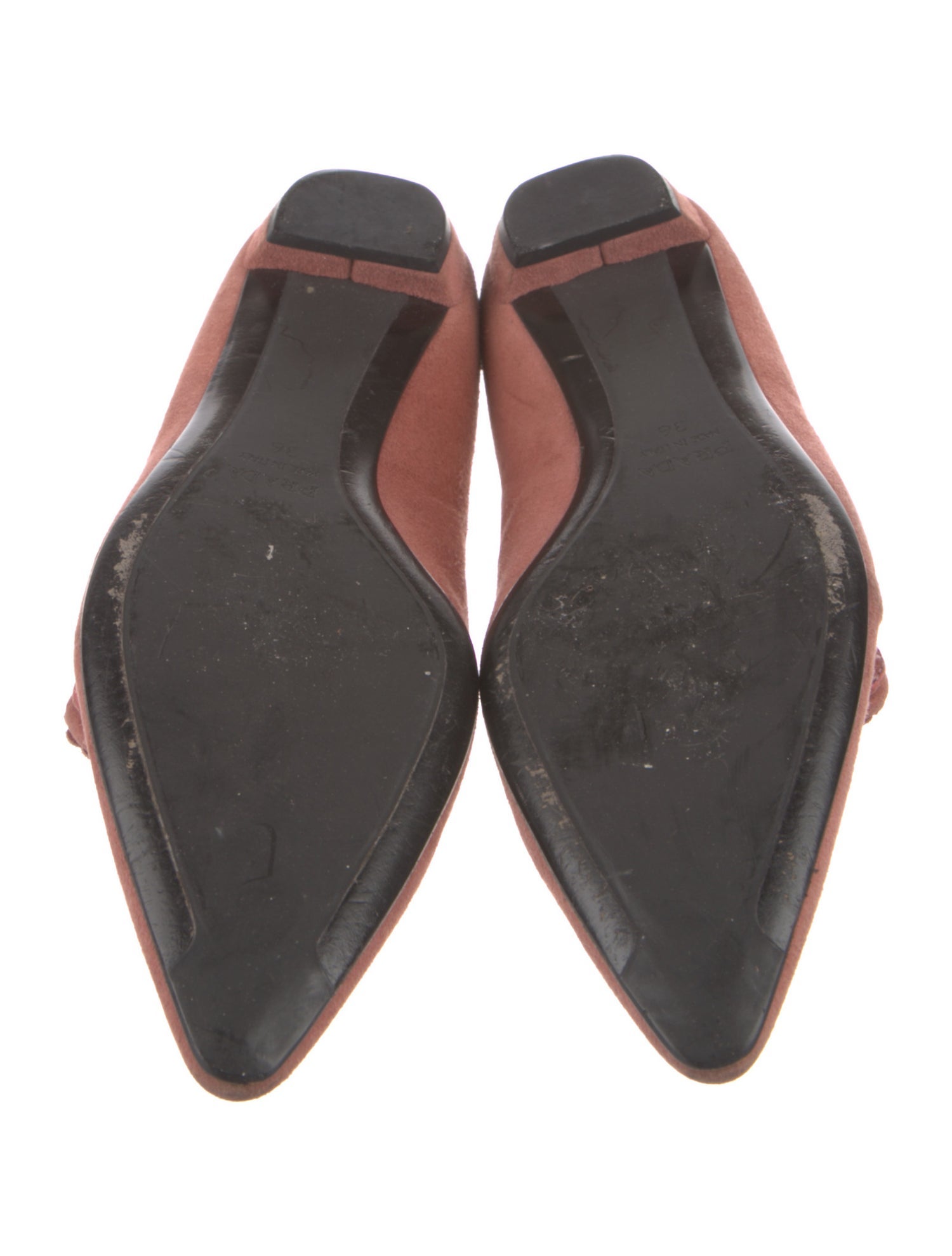 Prada Suede Cutout Accent Flats