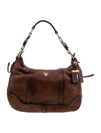 Prada Cervo Leather Hobo