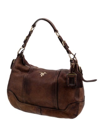 Prada Cervo Leather Hobo