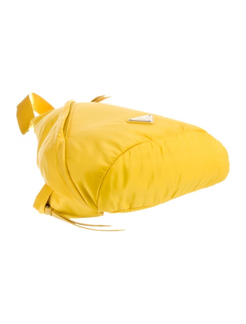 Prada Enameled Metal Triangle Backpack