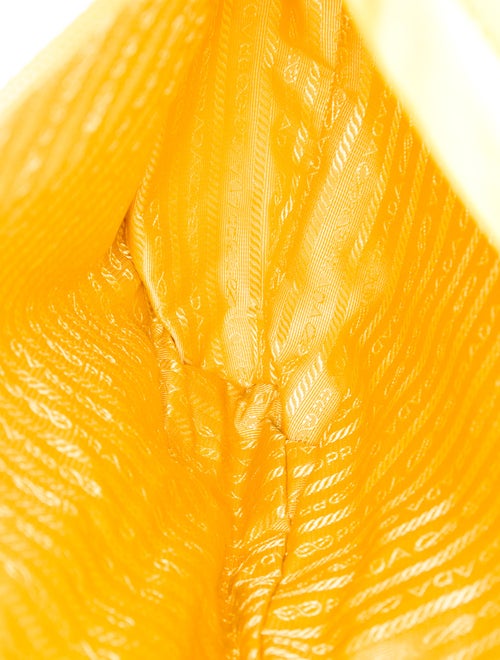 Prada Enameled Metal Triangle Backpack