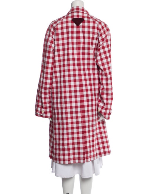 Prada 2023 Plaid Print Trench Coat